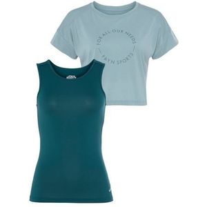 FAYN SPORTS Functioneel shirt Cropped Top (set, 2-delig)