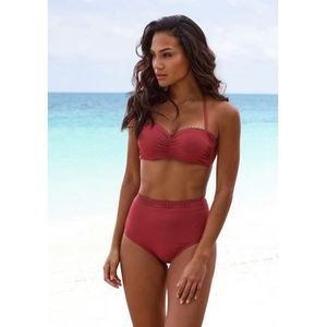 s.Oliver RED LABEL Beachwear Beugelbikinitop in bandeaumodel Aiko met gehaakte look