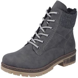 Rieker Winterlaarsjes lace-up boots, ankle boots, block heel, with inner zipper