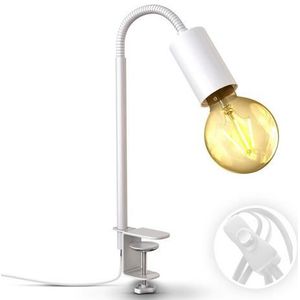 B.K.Licht Klemlamp BK_KL1372 Tafellamp met snoerschakelaar, draaibaar, klemlamp, E27 (1 stuk)