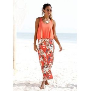 s.Oliver RED LABEL Beachwear Maxi-jurk gelaagde look, bloemenprint, zomerjurk, strandjurk