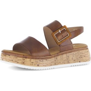 Sandaal - Bruin - Bandjessandaal - Klittenbandsluiting - Sleehak