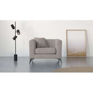 Places of Style Fauteuil Matthew incl. 1 sierkussen, stiksel in het ruggebied, b/d/h: 99/86/74 cm