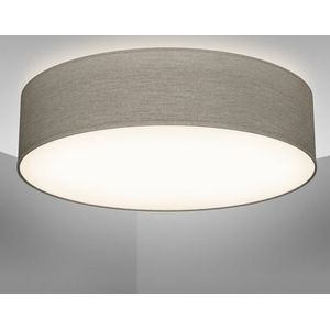 B.K.Licht Plafondlamp BK_SD1221 Plafondlamp, Ø38cm stoffen kap, E27 fitting, taupe (1 stuk)