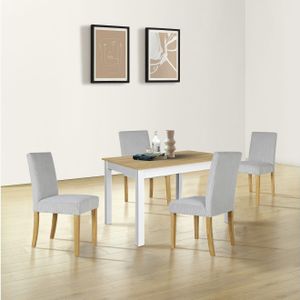 Eettafel - Naturel/Wit - 120 cm Breedte - Hout