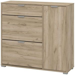 INOSIGN Schoenenkast Arco 2, schoenenkast, schoenenrek, breedte 102 cm 2 kleppen met dubbele schoenrollen, met lade, in moderne kleuren