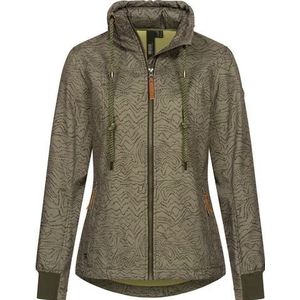 LPO Softshell-jack SHELBY PEAK IV Women licht softshell-jack met all-over-print en afneembare capuchon