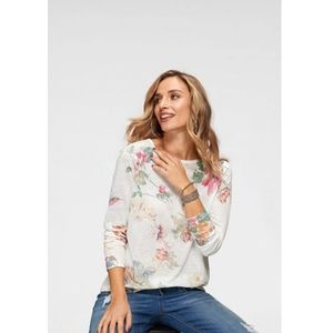 Aniston CASUAL Shirt met lange mouwen met maxi-bloemenprint en vogels