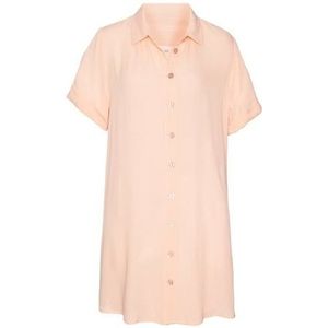Lascana Lange blouse met knoopsluiting, blouse met korte mouwen, blousejurk, zomers