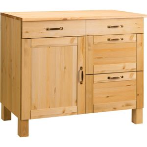 Home affaire Onderkast Alby Breedte 100 cm, 1 deur, 4 laden