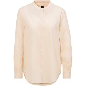 Blouse - Effen - Katoen - Lange Mouwen - Losse Pasvorm