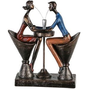 Casablanca by Gilde Decoratief figuur Sculptuur 'Table for two' (1 stuk)