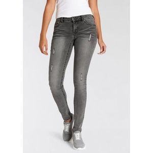 Arizona Skinny fit jeans Met contrastnaden en klepzakken