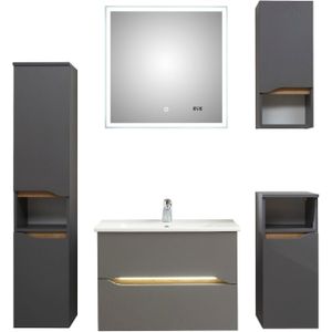 Badkamermeubelen - Kwartsgrijs - Houtmateriaal - Made in Germany