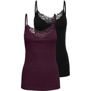 Only Kanten top ONLKIRA LACE SINGLET 2PACK NOOS (Set van 2)