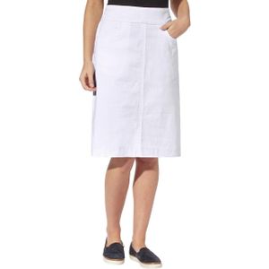 Spijkerrok - Wit - Katoen/Polyester - Elastische Band