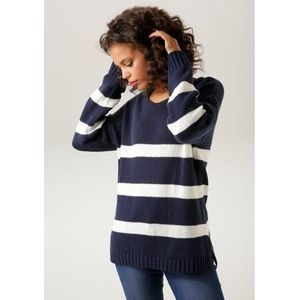 Aniston CASUAL Gebreide trui met een trendy streepdessin - nieuwe collectie