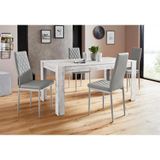 my home eethoek Lynn160/Brooke Tafel met 4 stoelen (set, 5-delig)