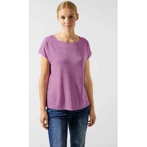 STREET ONE Shirttop met effen inzetstukken op de schouders