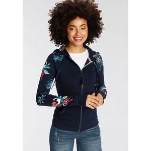 KangaROOS Capuchonsweatvest met bloemenprint in hawaï-look