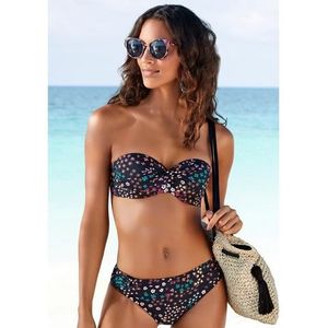 s.Oliver RED LABEL Beachwear Beugelbikinitop in bandeaumodel Milly met bloemenprint