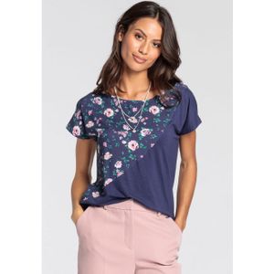 Zwart Gebloemd - Blouse - 100% Katoen - Casual Fit