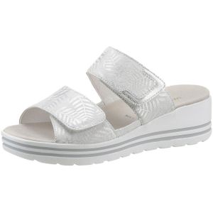 Waldläufer Slippers H-MICHELLE , sleehak, zomerschoen, pantoffels met subtiel patroon, h-breedte