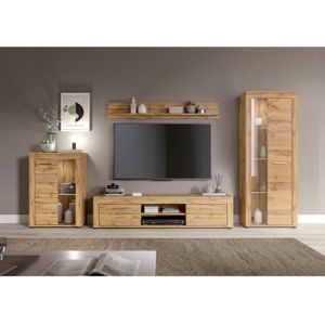 INOSIGN Wandmeubel Aosta, 4-delig, bestaande uit: vitrinekast, lowboard, wandplank & hoge vitrinekast (4 stuks)