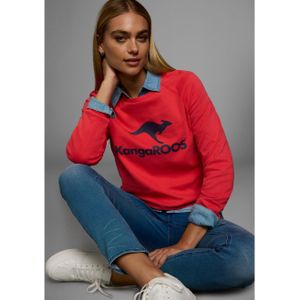 KangaROOS Sweatshirt Lange mouwen, figuurvolgende snit, met print, ronde hals