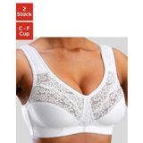 Petite fleur Steun-bh zonder beugels, met elegante kant, basic dessous (Set van 2)