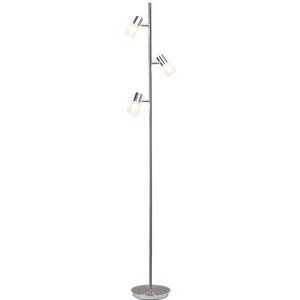 Brilliant Leuchten Staande ledlamp Lea 157cm hoogte, 3x e14 max. 4w, ijzer/chroom, draaibaar, metaal/glas
