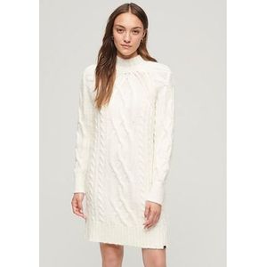 Superdry Gebreide jurk CABLE MOCK NECK JUMPER DRESS