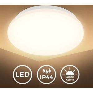 B.K.Licht - LED Plafondlamp met bewegingsmelder - badkamerverlichting - 27x6 cm (DxH) - wit