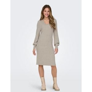 Only Gebreide jurk ONLKATIA LS V-NECK DRESS NCA KNT