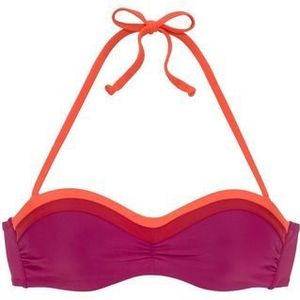 s.Oliver RED LABEL Beachwear Beugelbikinitop in bandeaumodel Yella met contrastkleurige details