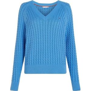 Tommy Hilfiger Curve Trui met V-hals CRV CO CABLE V-NK SWEATER