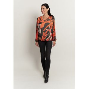 Seidel Moden Blouse met lange mouwen met all-over print, made in germany