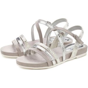 Lascana Sandalen Sandalette, zomerschoen met metallic-look VEGAN