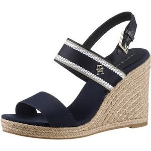 Tommy Hilfiger Sleehaksandaaltjes WEBBING HIGH WEDGE SANDAL