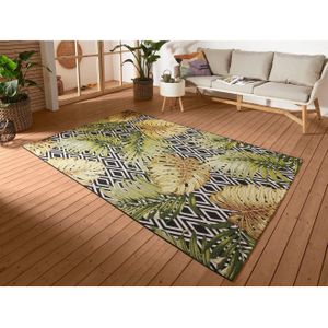 HANSE Home Outdoorkleed Diamonds and Leaves In-& outdoor, tapijt, weerbestendig, balkon, tuin, woonkamer, floraal