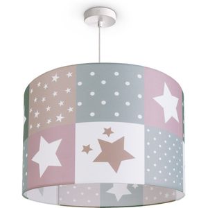 Paco Home Hanglamp Cosmo 345 Kinderlamp plafondlamp LED kinderkamer lamp sterren-motief E27