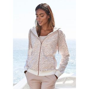 Lascana Capuchonsweatvest / sweatvest met details in rozegoud Sweatshirtjack met details in roségoud, loungewear