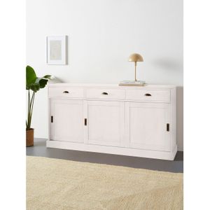 Home affaire Dressoir Schröder Commode, 3 schuifdeuren, 3 lades, van massief dennenhout