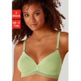 Petite fleur Soft-bh zonder beugels, in een mooie driehoeksvorm (2-delig, Set van 2)