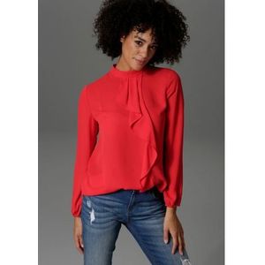 Aniston CASUAL Blouse met lange mouwen met kleine volant voor