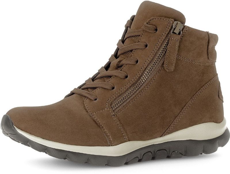 Gabor Rollingsoft Hoge veterschoenen met geprofileerde rubberzool