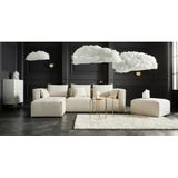Guido Maria Kretschmer Home&Living bank-hoekelement Comfine Modulaire zithoek voor de persoonlijke samenstelling van een perfecte bank, in 3 overtrekvarianten en vele kleuren, overtrekstof ook in luxe-microvezel in imitatiebont-look