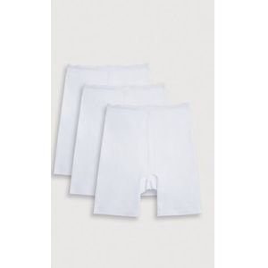 YSABEL MORA Lange onderbroek BASIC COLLECTION COTTON WITH LACE aangename zachtheid en pasvorm tegen wrijving (Set van 3)