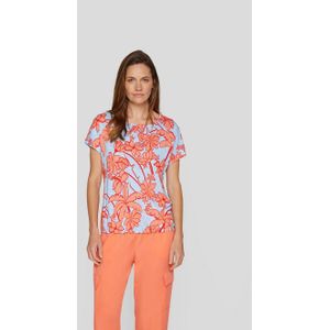 Rabe Shirt met korte mouwen met bloemachtig patroon van een viscosemix
