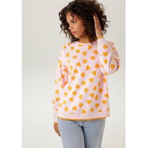 Aniston CASUAL Sweatshirt bedrukt met hartjes - nieuwe collectie